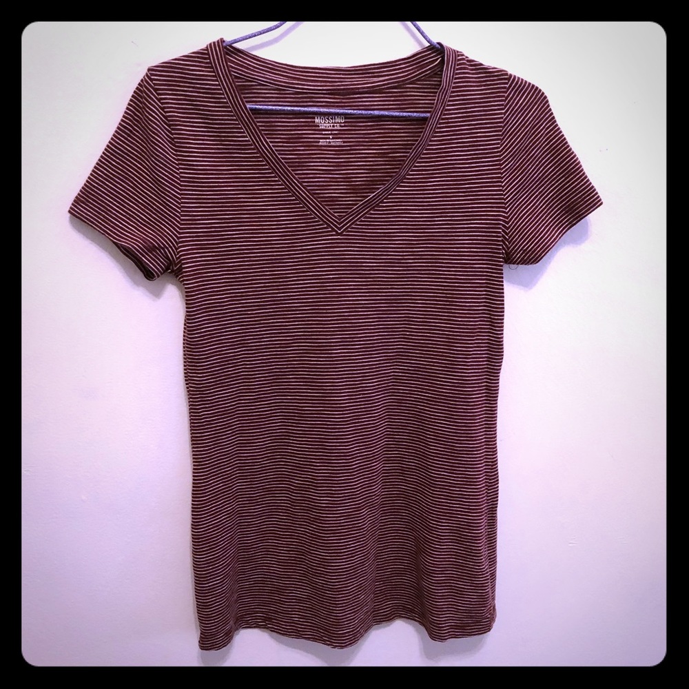 Mossimo Striped V neck t shirt - size S